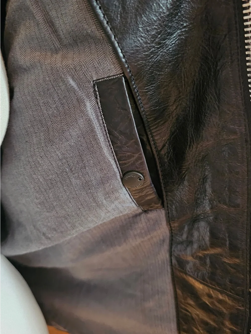 NWT Rogue Black Leather Jacket with Silver Zippers